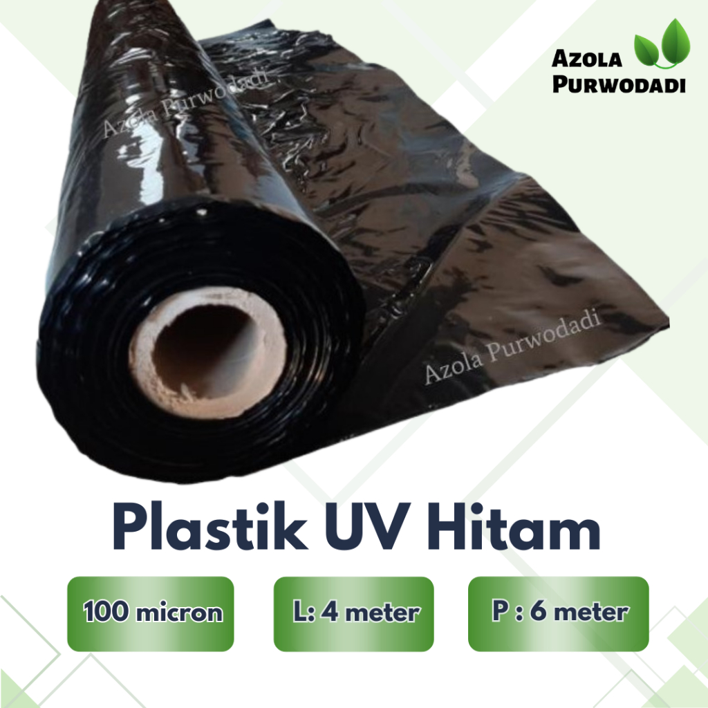 Plastik UV Hitam 100 micron 4 X 6 Meter Untuk Tambak/Kolam