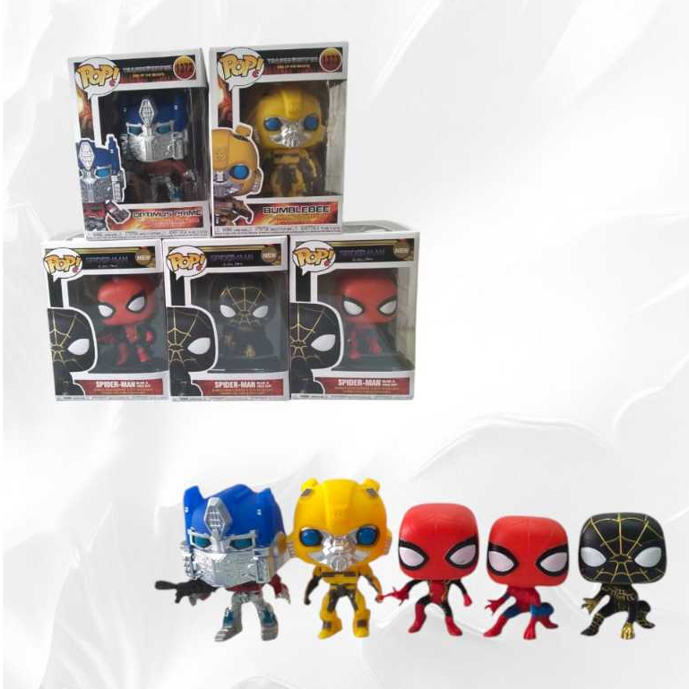 Aneka Jenis Karakter Mainan Anak Figure Pop Optimus Prime, Pop Bumble Bee,Pop Spiderman Anak