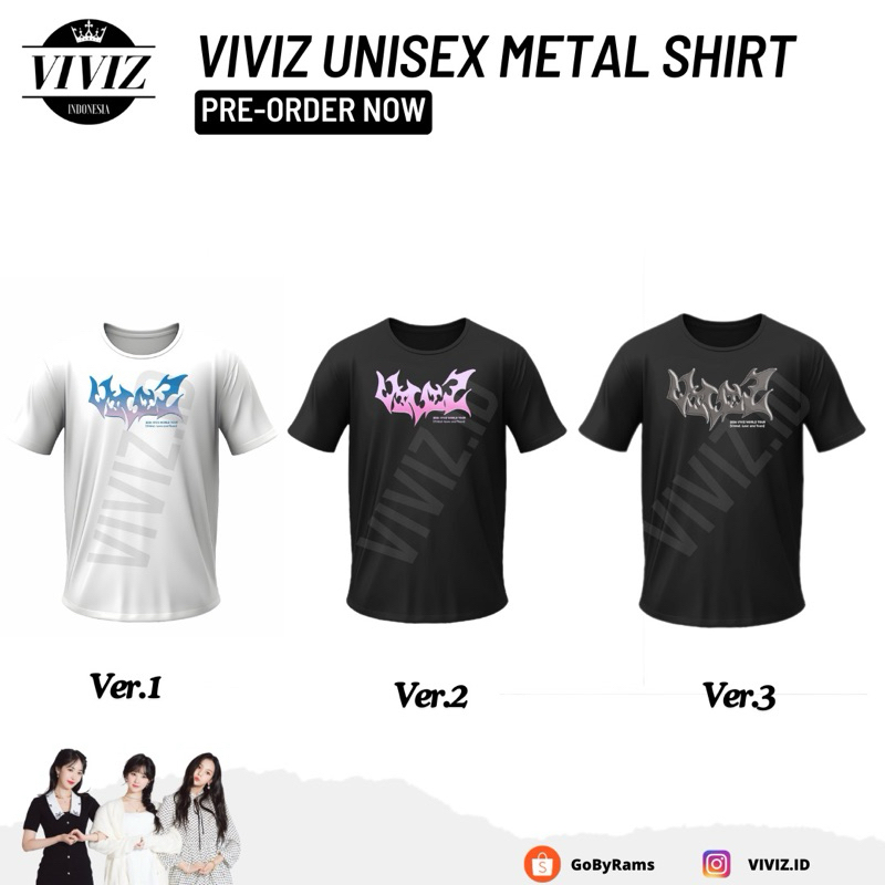 [Pre-Order] VIVIZ UNISEX METAL SHIRT | KAOS VIVIZ KPOP