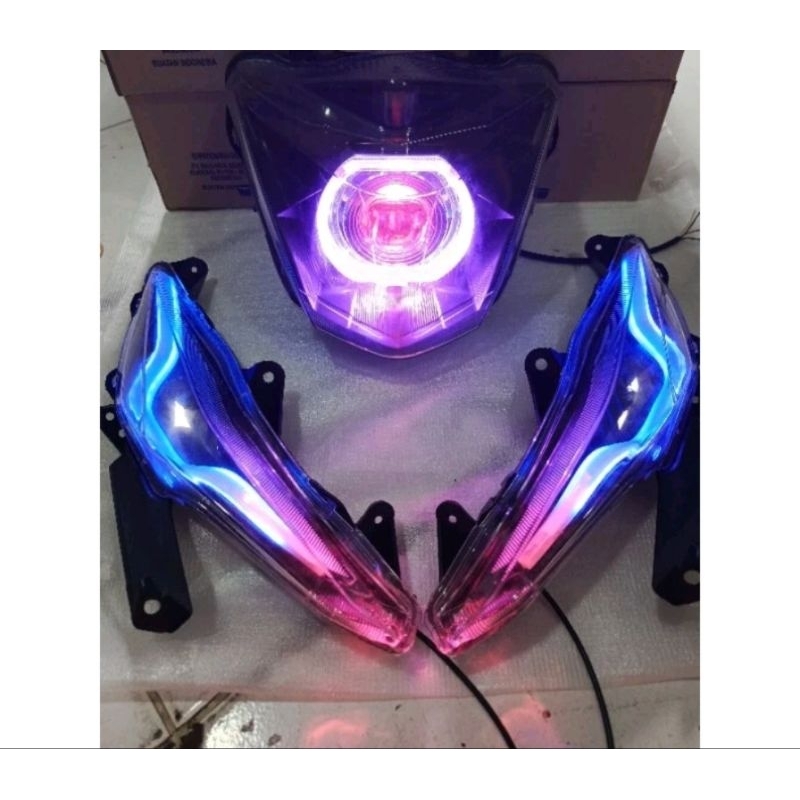 custom lampu depan +lampu sen riting beat esp custome running beat esp 2016_2019