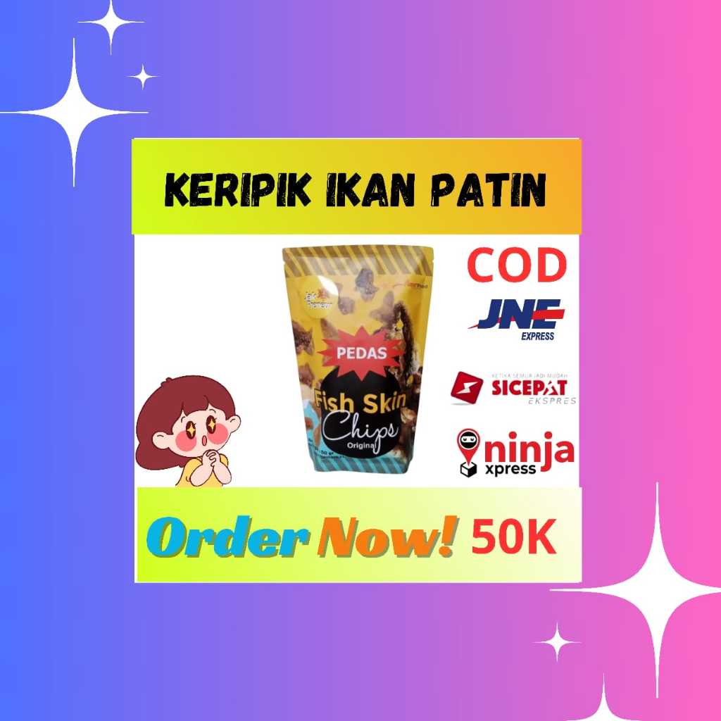 

keripik kulit ikan rasa telur asin super,pedas Ainurfood
