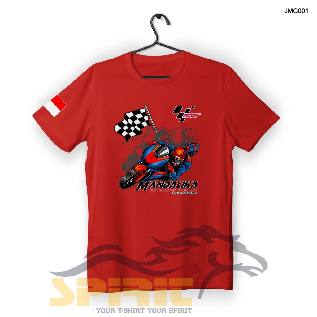 Kaos Mandalika Racing Team Indonesia MotoGP Baju Mandalika Lengan Pendek Pria Wanita Jumbo