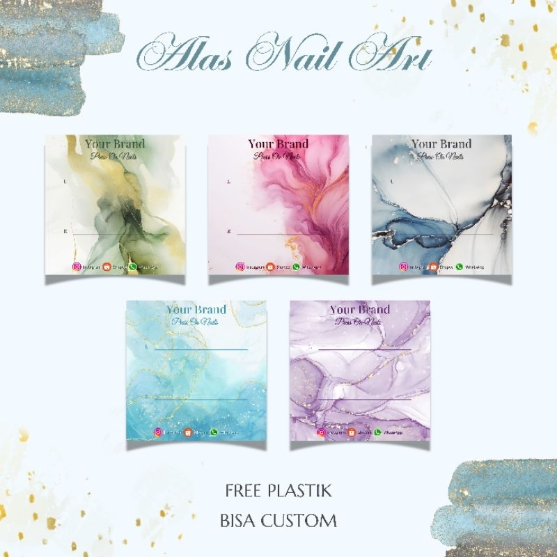 

Alas Packaging XXXII / Alas Nail Art / Free Plastik / Alas Press On Nails / Kertas Packing / Alas Aksesoris