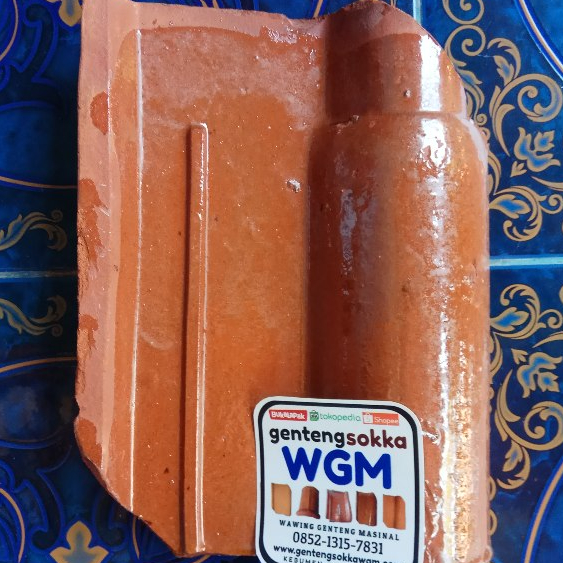 Genteng Magas Glasur Keramik Tanah Liat