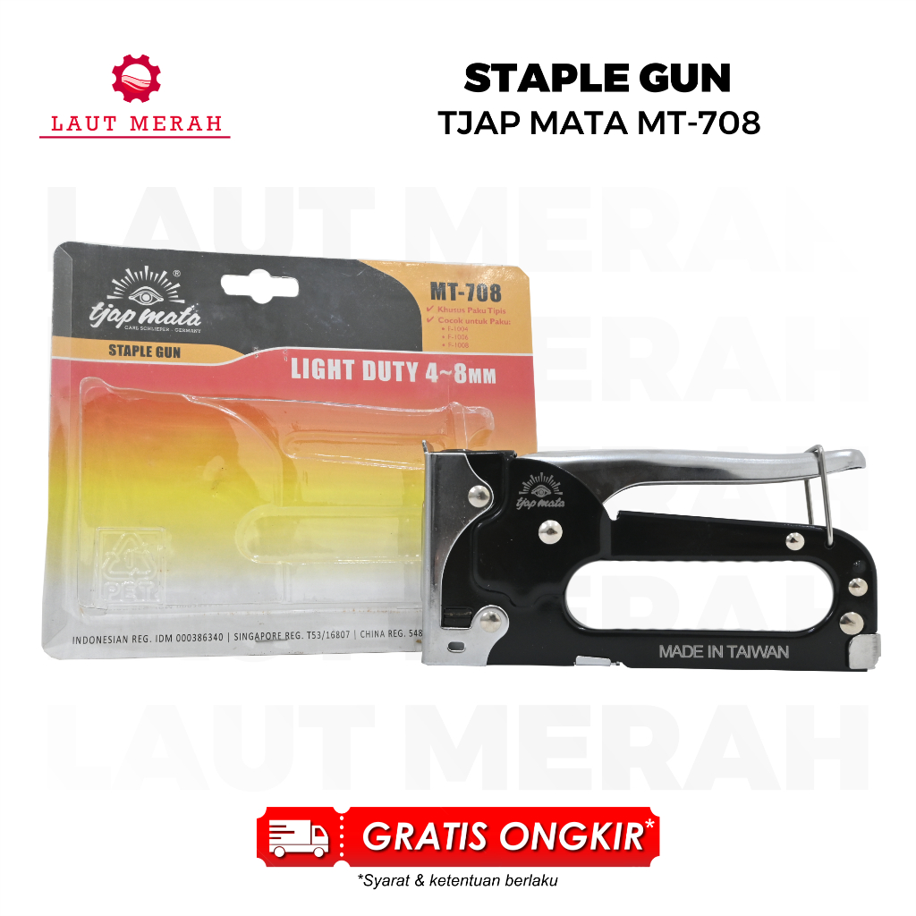 

MT-708 Staples Tembak Gun Tacker Stapler Setaples Seteples Straples Cap Mata