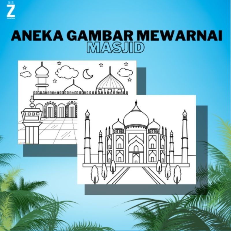 

Kertas Gambar Mewarnai A4 [ Masjid ]