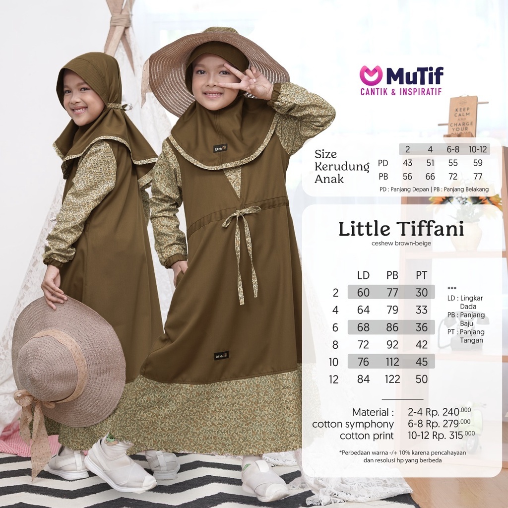GAMIS ANAK MUTIF LT TIFFANI C.BROWN,NAVY#