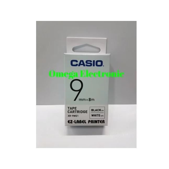 

EZ Label Printer XR-9WE1 9mm Black on White Tape Label Casio
