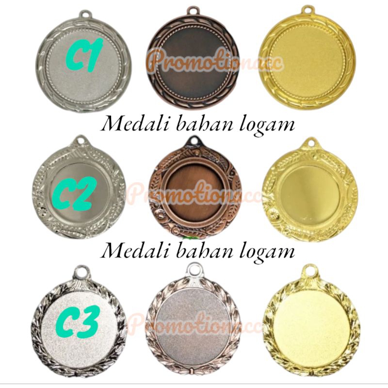 Medali Mendali Kejuaraan/Lomba/Graduation Logam Tebal SATUAN Premium