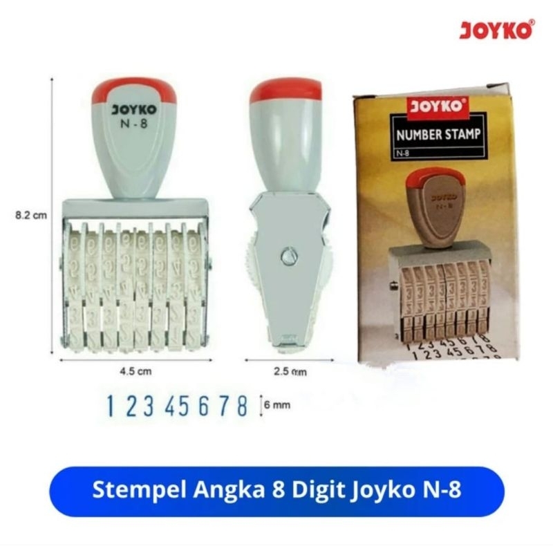 

stempel angka 8 digit joyco # LW