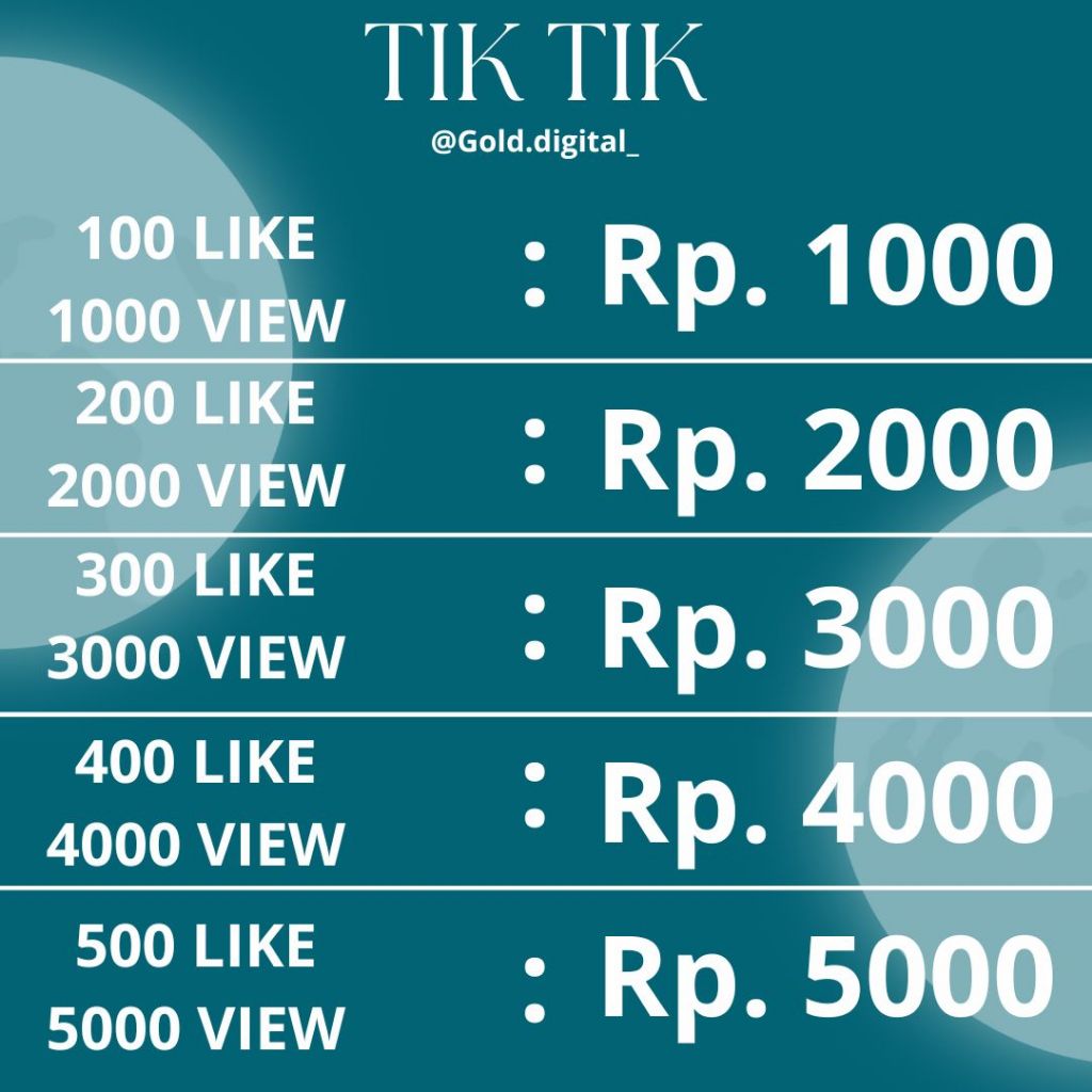 Like Dan View TIKTOK Murah Permanen