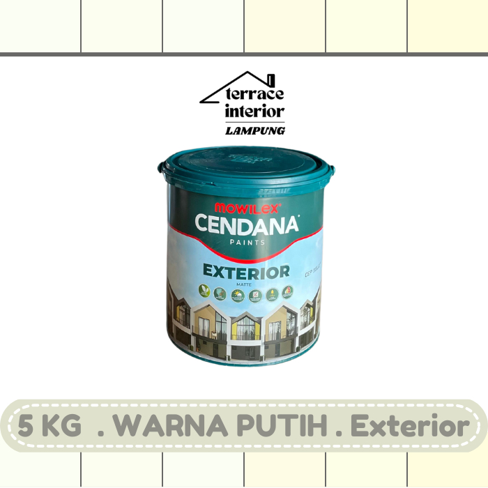 Cat Tembok Mowilex Cendana Exterior Warna Putih 5kg