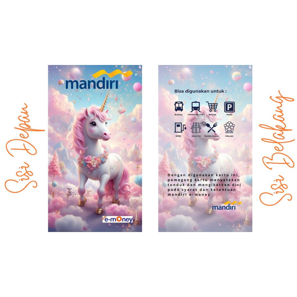 KARTU EMONEY SUPPORT NFC - UNICORN