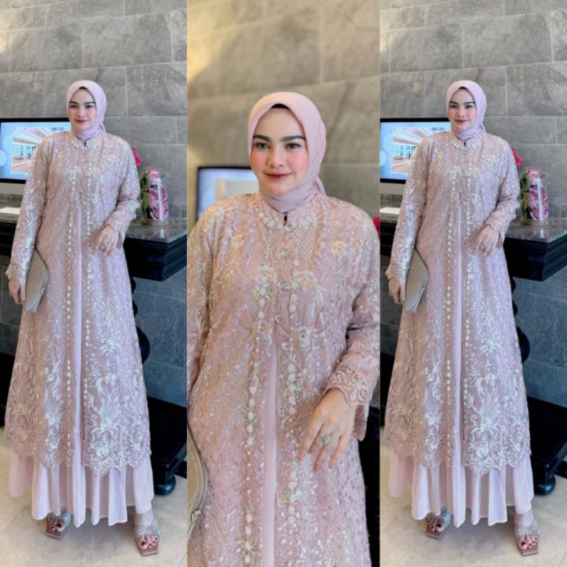 GAMIS WANITA YUMNA SET OUTER BROKAT PREMIUM(DN)
