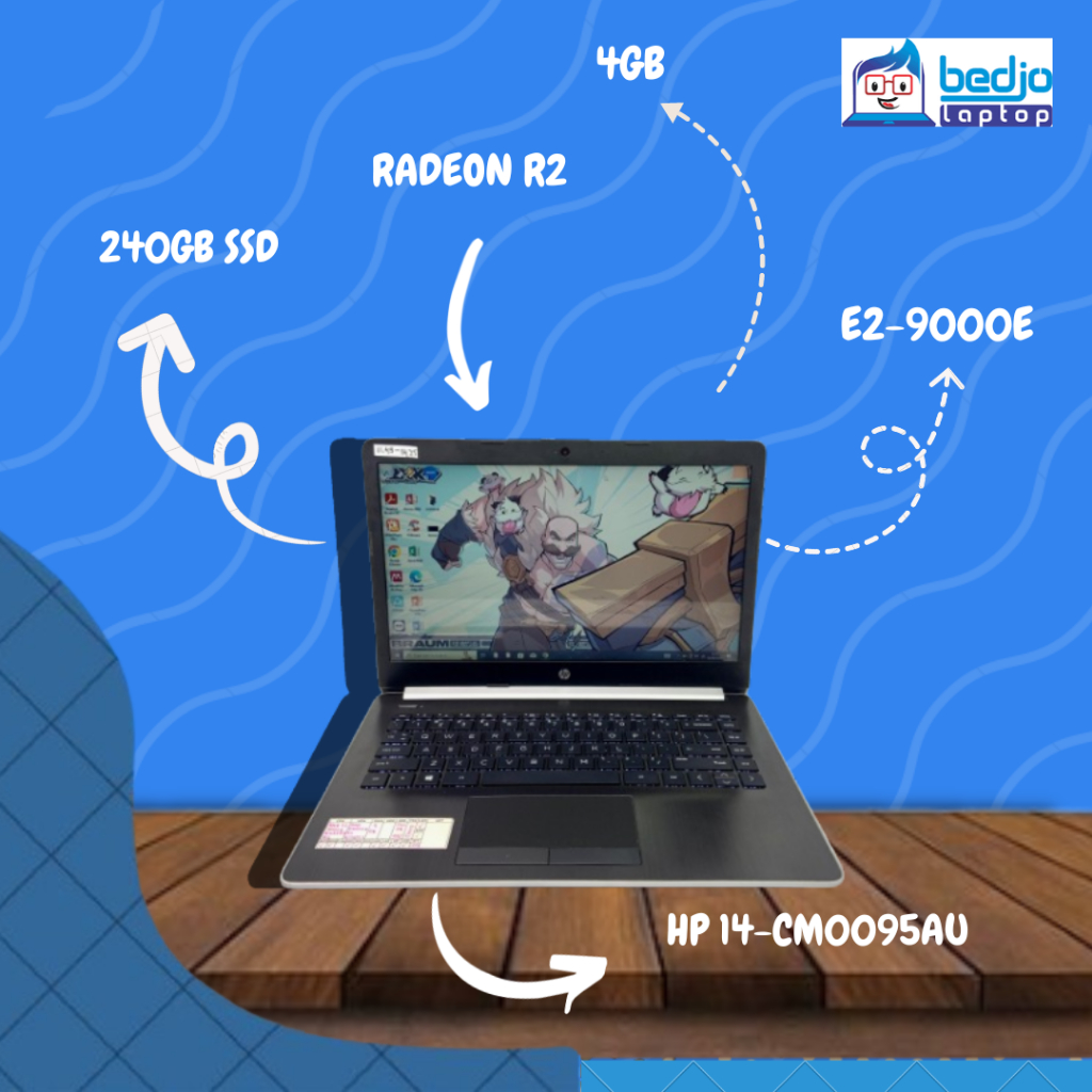 BERKUALITAS, Beli Laptop, laptop HP, HP 14-CM0095AU, E2-900E, Laptop bekas hp