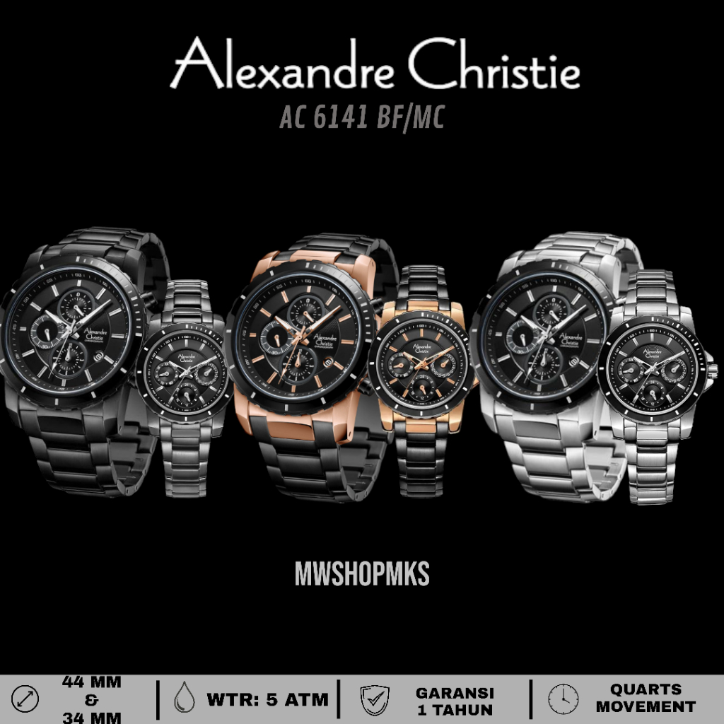 Jam Couple Sport Alexandre Christie AC6141 AC 6141 Original Garansi Resmi Alexander Christie