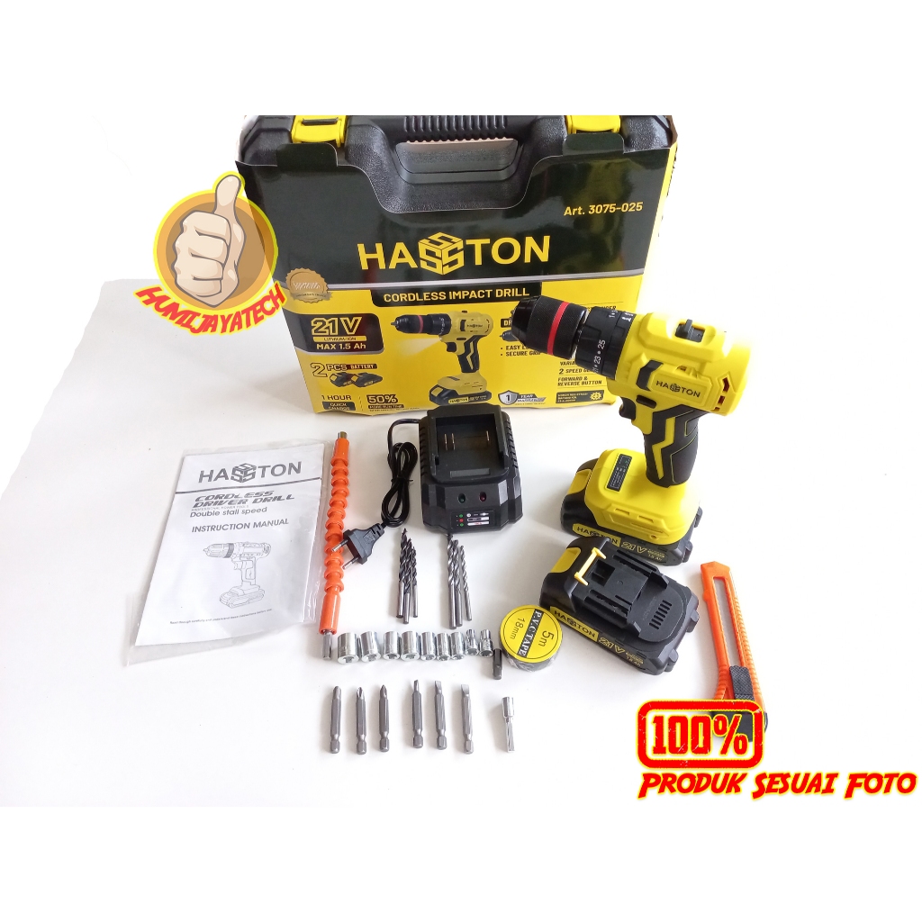 Bor Cordless 21V Hasston 3075-025 / Cordless Impact Drill 21V Hasston