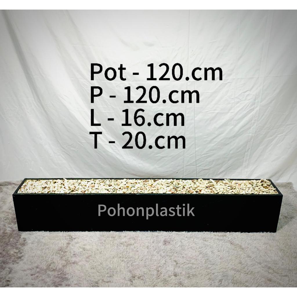 pot persegi panjang 50cm - 75cm - 100cm - 120cm / Vas Bunga / pot kayu / pot panjang / pot pembatas