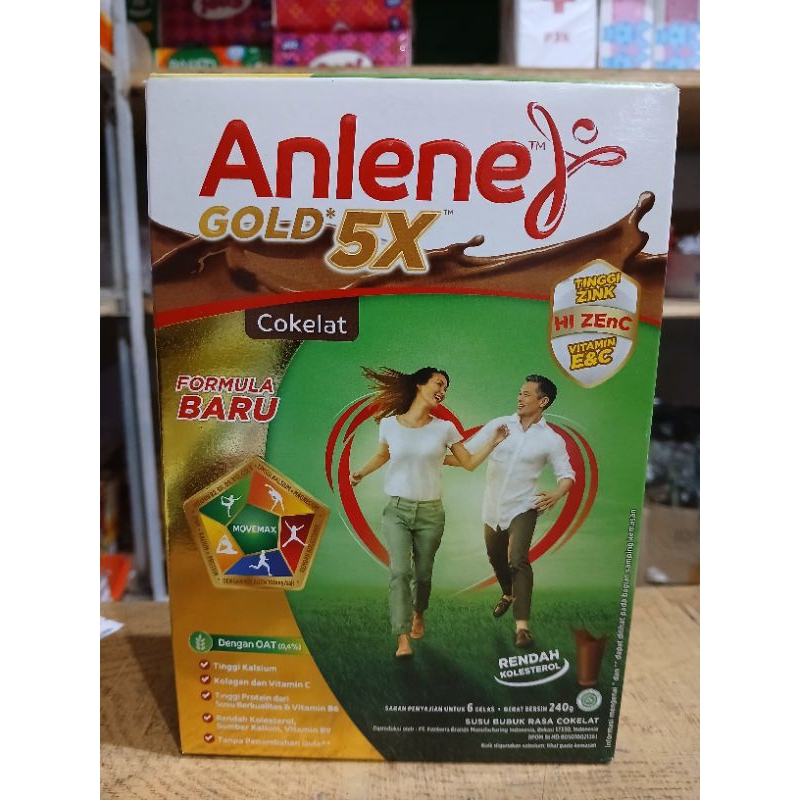 

ANLENE GOLD 5X 240GR SUSU BUBUK DEWASA COKELAT - NUTRISI TINGGI KALSIUM