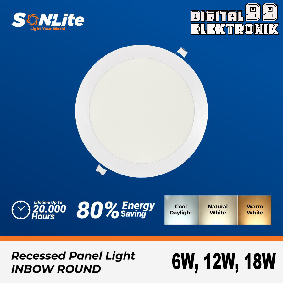 Lampu LED SONLITE Panel Ligth Bulat Inbow 6W | 12W | 18W