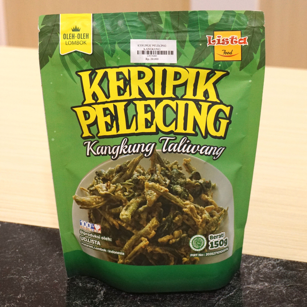 

Oleh Oleh Lombok NTB Keripik Pelecing Kangkung Taliwang