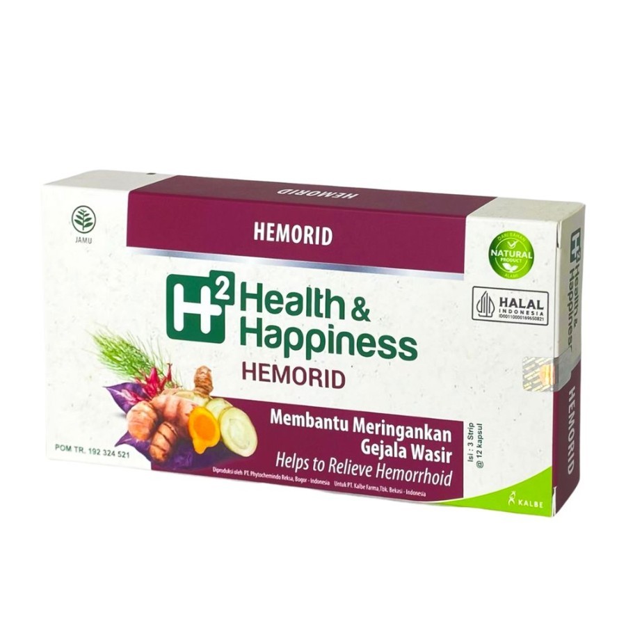 H2 Hemorid Health & Happiness 36 Kapsul | Meringankan Gejala Wasir