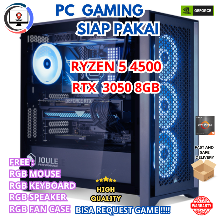 PC GAMING & DESIGN RYZEN 5 4500 16GB RTX3050 8GB - PC FULLSET