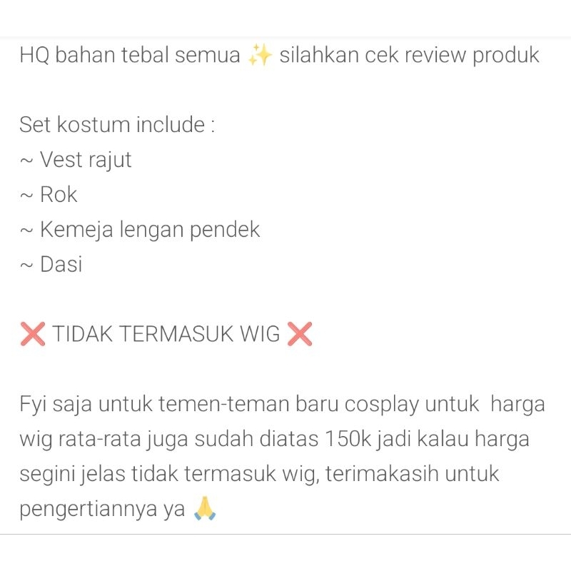 Premium Kostum Cosplay Horimiya Kyouko Hori