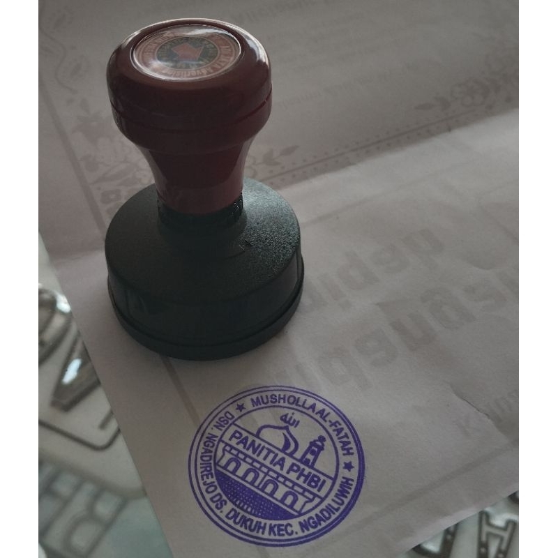 

stempel flash otomatis, gratis refil tinta botol 5 mili