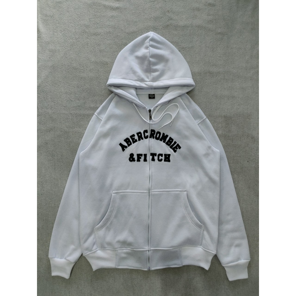 Hoodie Who Au cream keju ziper full bordir original