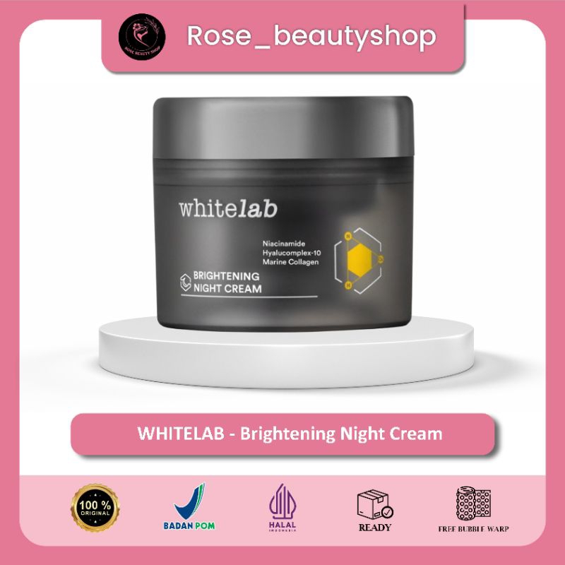 WHITELAB Brightening Night Cream - Night Cream Whitelab Cream malam Wajah