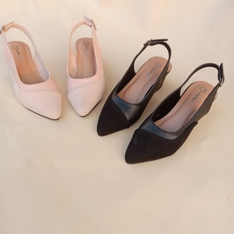 VC VIVICK 15 sepatu sandal wanita terbaru hak tinggi 5cm sol karet