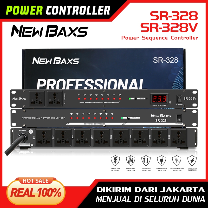 NEW BAXS Pengurus kuasa SR-328/SR-328V 8-channel 40 amp power controller Audio system power timing