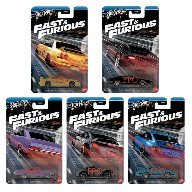 Hot Wheels Fast & Furious Themed 2024 - Mix 4 Nissan Skyline GT-R (BCNR33) Nissan 350Z