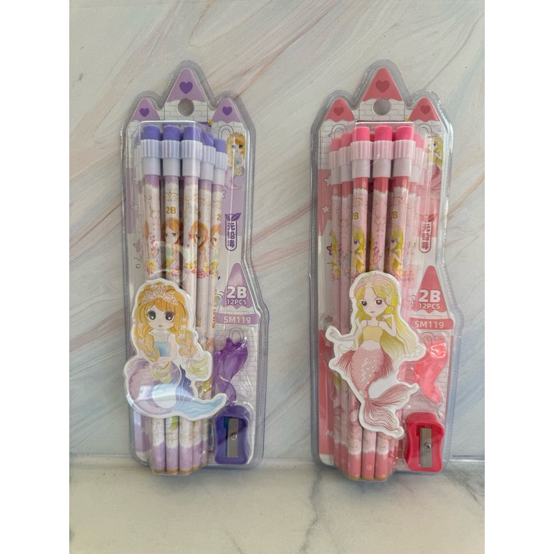 

pensil pencil set rautan serutan fancy girl perempuan