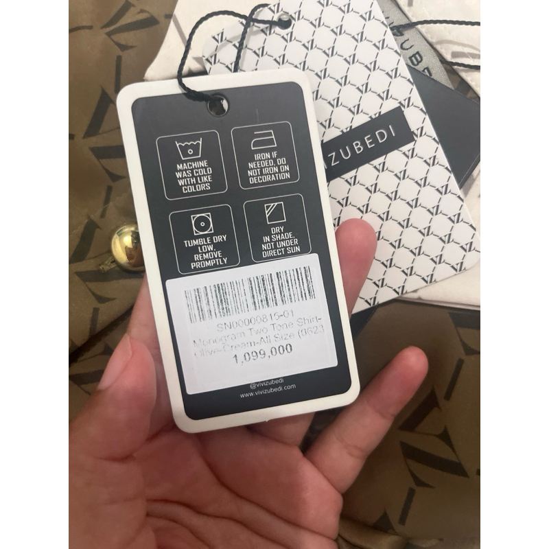 VZ VIVIZUBEDI Monogram Two Tone Shirt