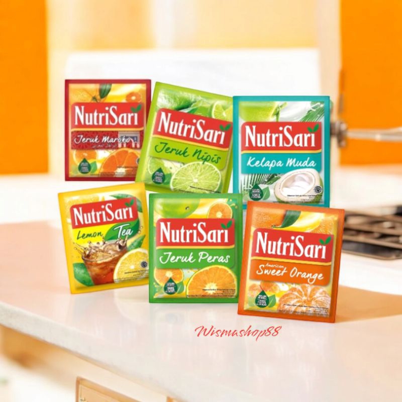 

NUTRISARI 14 GRAM RENCENG ( 1 RENCENG ISI 10 PCS ) / MINUMAN SERBUK INSTAN