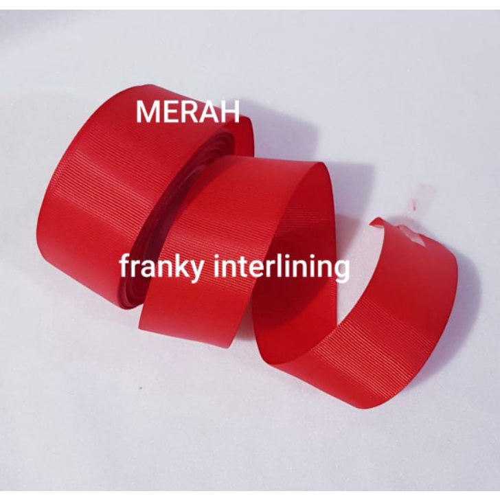 

BIG SALE PITA GROSSGRAIN POLYESTER LEBAR 4CM HARGA PER ROLL ISI 2 METER