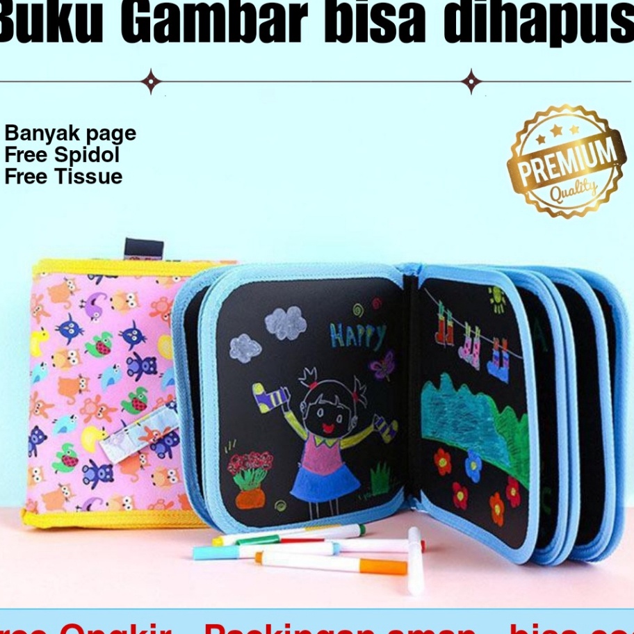 

DIJAMIN BARU Buku Gambar Portable Buku Gambar Ajaib Anak Bisa Dihapus