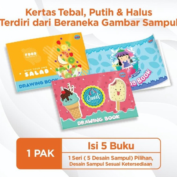 

TERLARIZZZ Buku Gambar Drawing Book A4 Sidu Sinar Dunia 1 pak isi 5 pcs buku