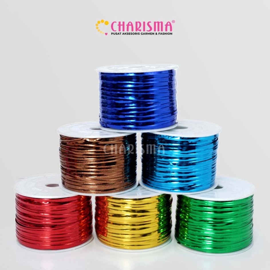 

PRODUCT TERPOPULER Charisma Tali Kawat Warna Warni Pita kawat 4mm Harga Per Roll 1 Yard
