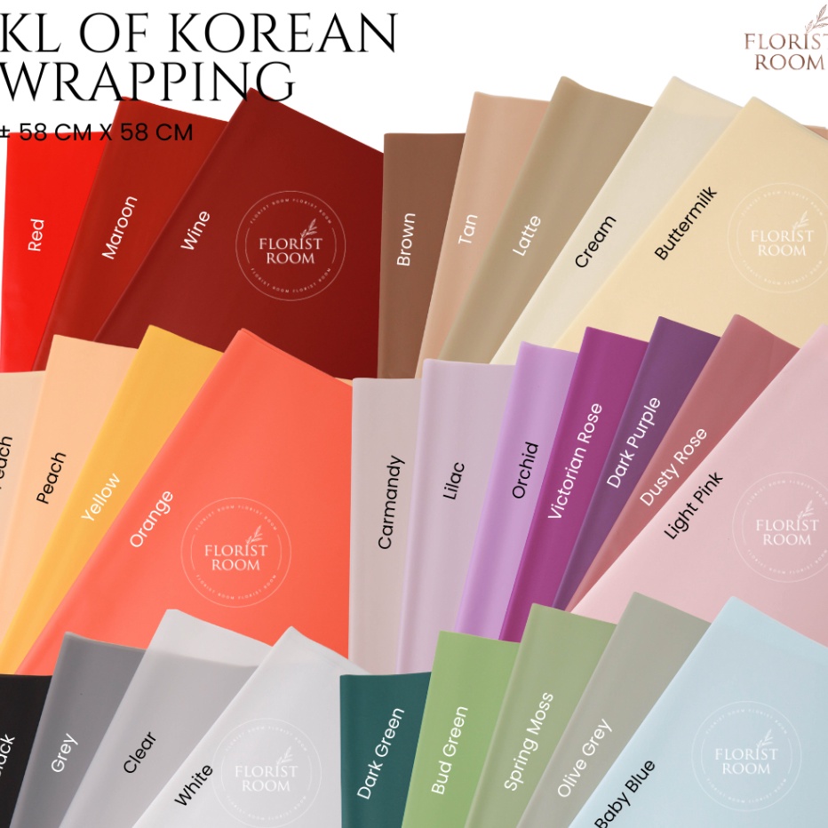 

PRODUCT TERPOPULER 2 Lembar KL Korean Wrapping Cellophane barang Florist