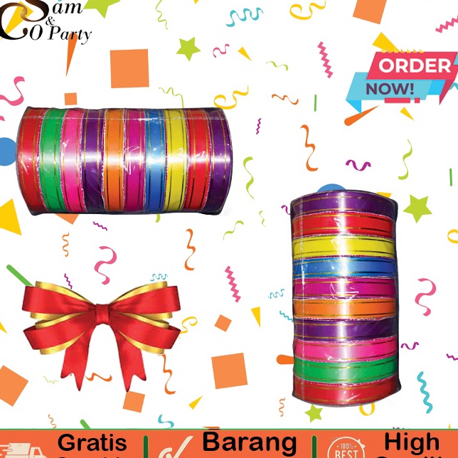 

MURMER 1 ROLL PITA JEPANG LIST EMAS 18MM MIX WARNA KERAJINAN TANGAN