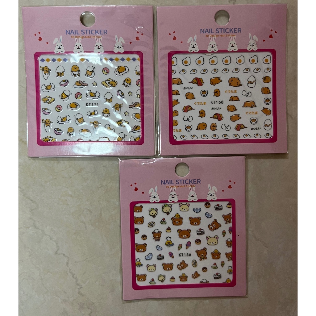 Sticker Kuku Gudetama & Rilakkuma