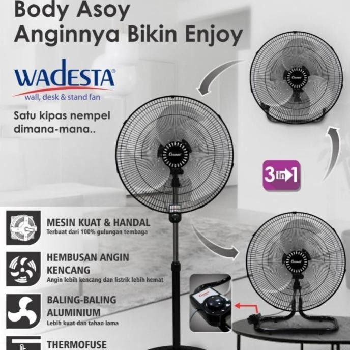 COSMOS SIF-1804 S Kipas Angin Tornado Besi 3in1 Wadesta 18 Inci BATAM