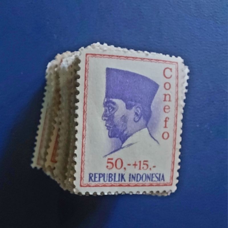 

Perangko Indonesia SERI SOEKARNO 50 + 15 Conefo ORIGINAL ASLI KARTU POS JADUL