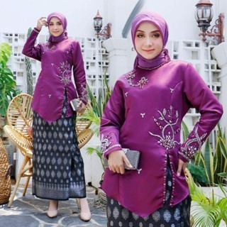 NEW baju kurung melayu//kebaya pestaa//tafeta payet modern//Kebaya tafeta bordir payet