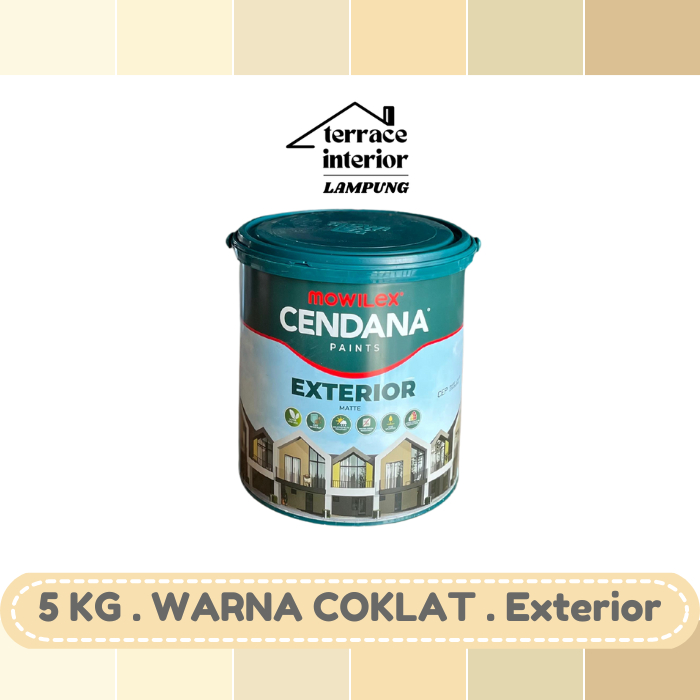 Cat Tembok Mowilex Cendana Exterior Warna Cokelat 5kg