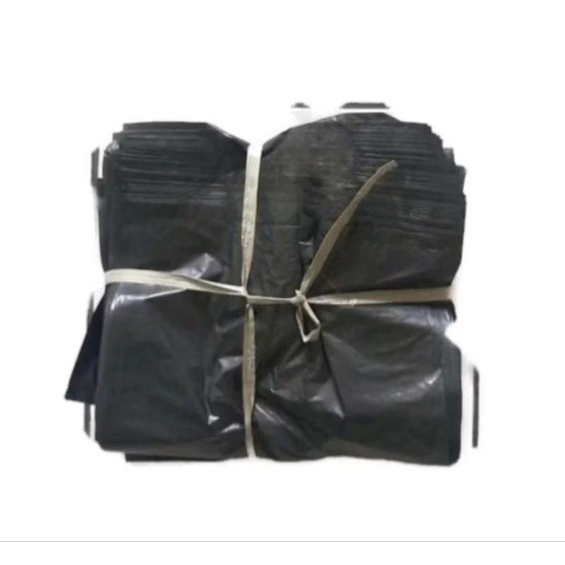 (ukuran 50) Kantong plastik kresek tebal besar HDPE warna hitam / putih susu / merah