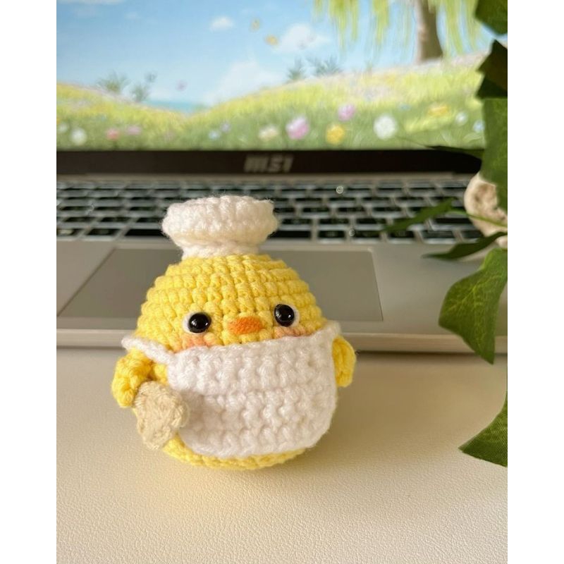 BONEKA RAJUT BEBEK MEMASAK//BONEKA MURAH//BONEKA RAJUT MURAH//BONEKA RAJUT LUCU